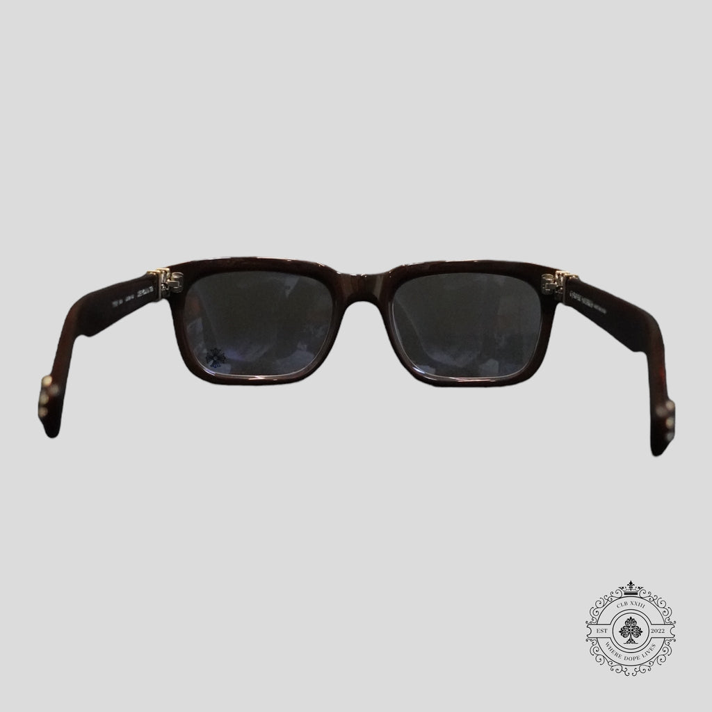 Lunettes de soleil Chrome Hearts See You In Tea Marron/Argent