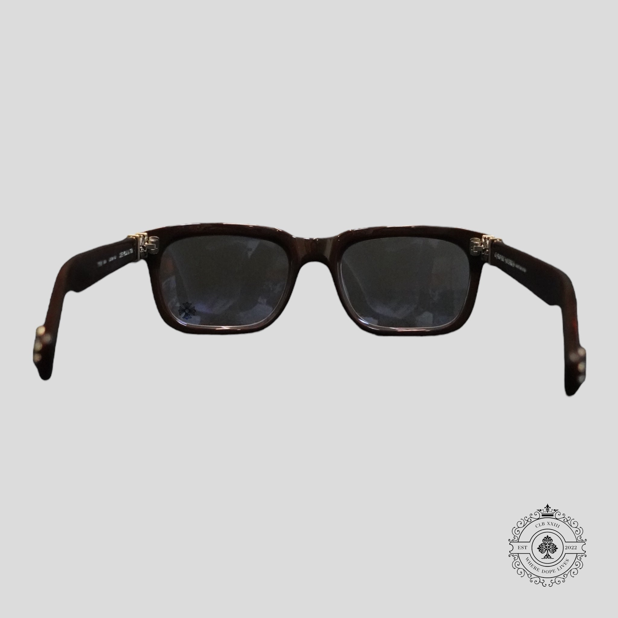 Lunettes de soleil Chrome Hearts See You In Tea Marron/Argent