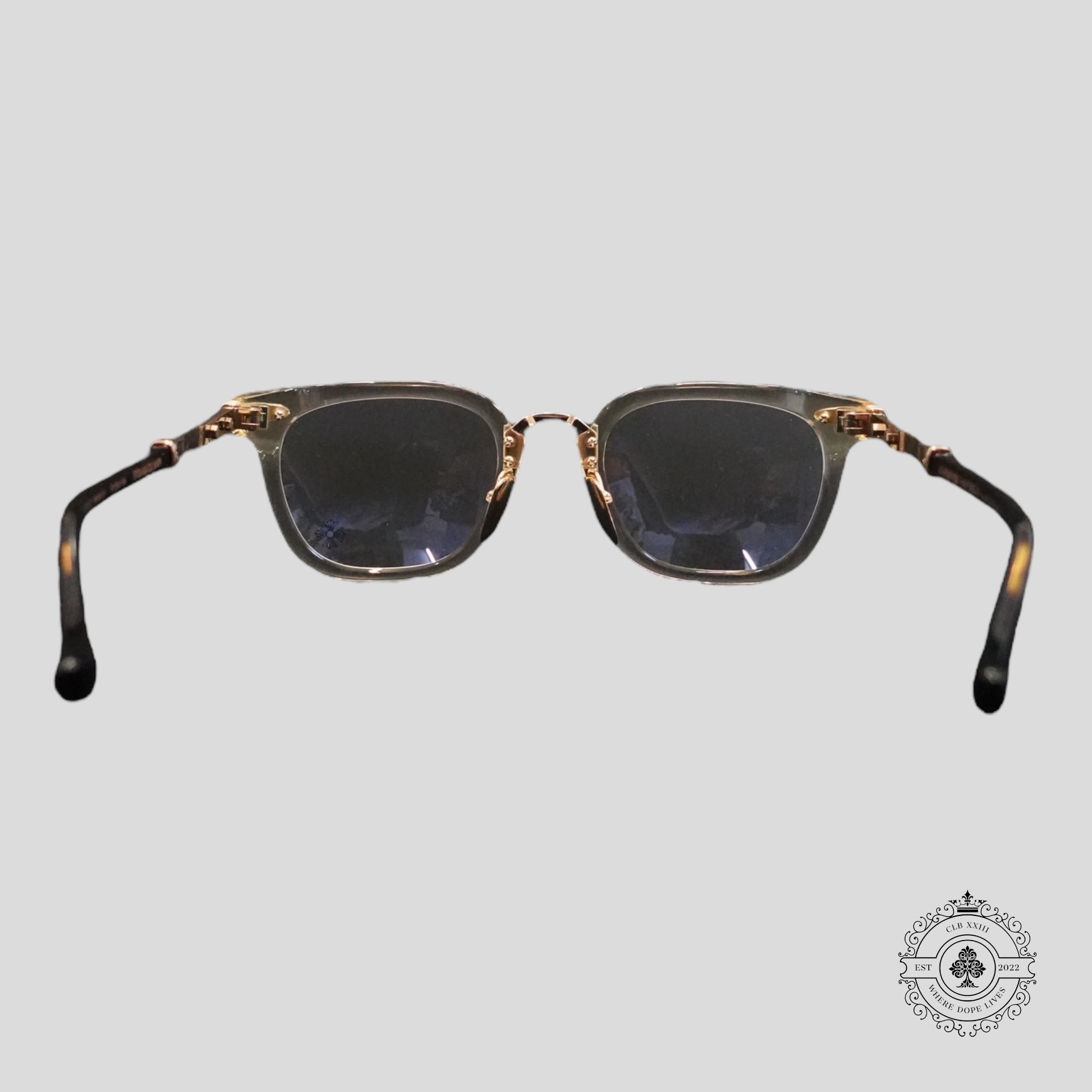 Lunettes Chrome Hearts Titanasluvr en écaille de tortue/doré