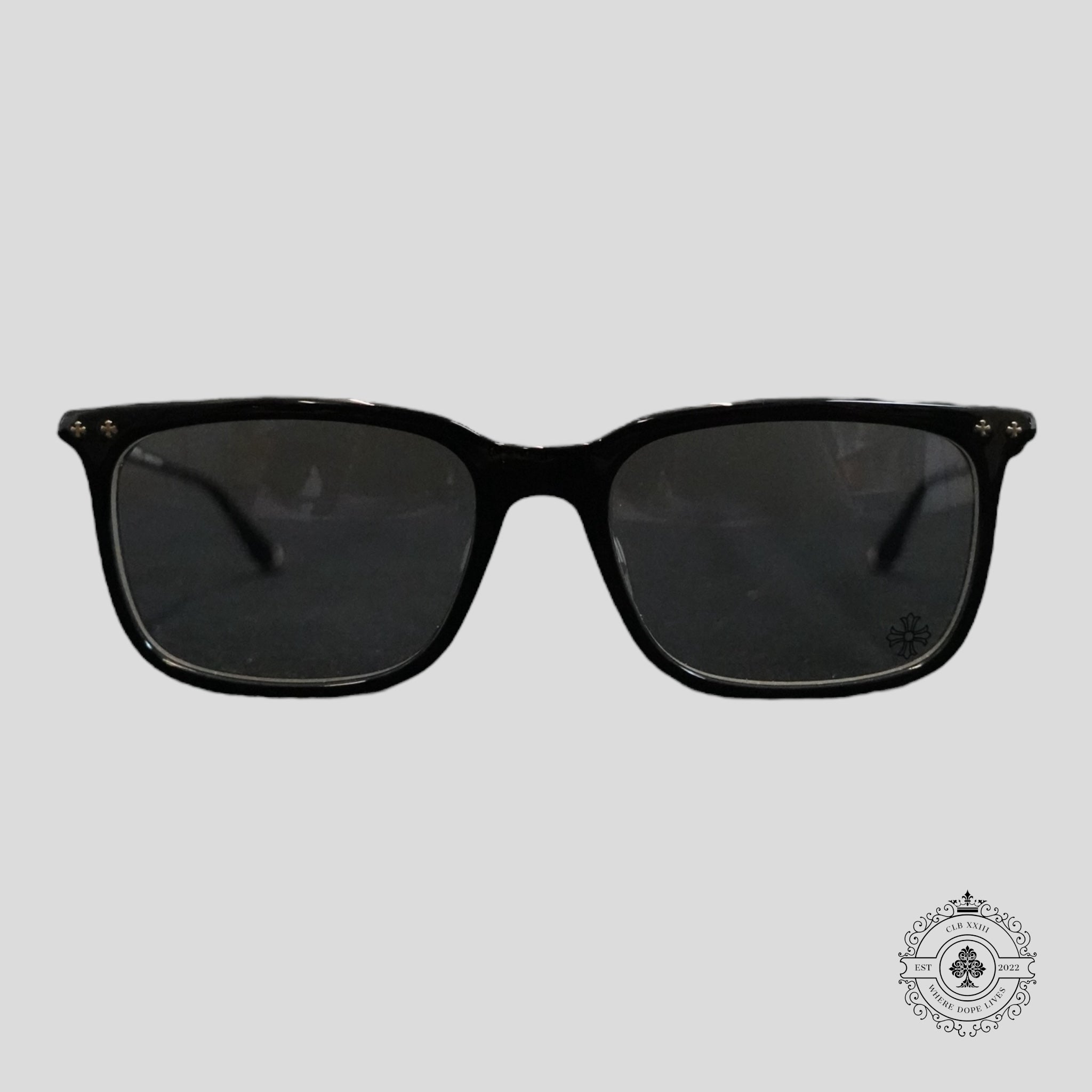 Chrome Hearts Lunettes Big Ricky II-A en Noir/Argent