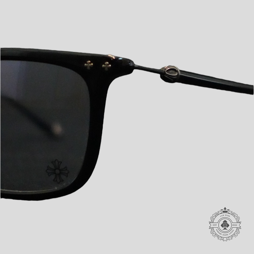 Chrome Hearts Lunettes Big Ricky II-A en Noir/Argent