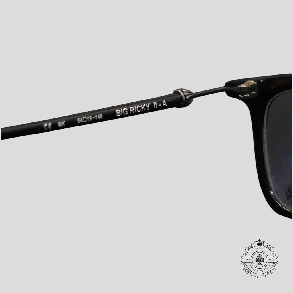Chrome Hearts Lunettes Big Ricky II-A en Noir/Argent