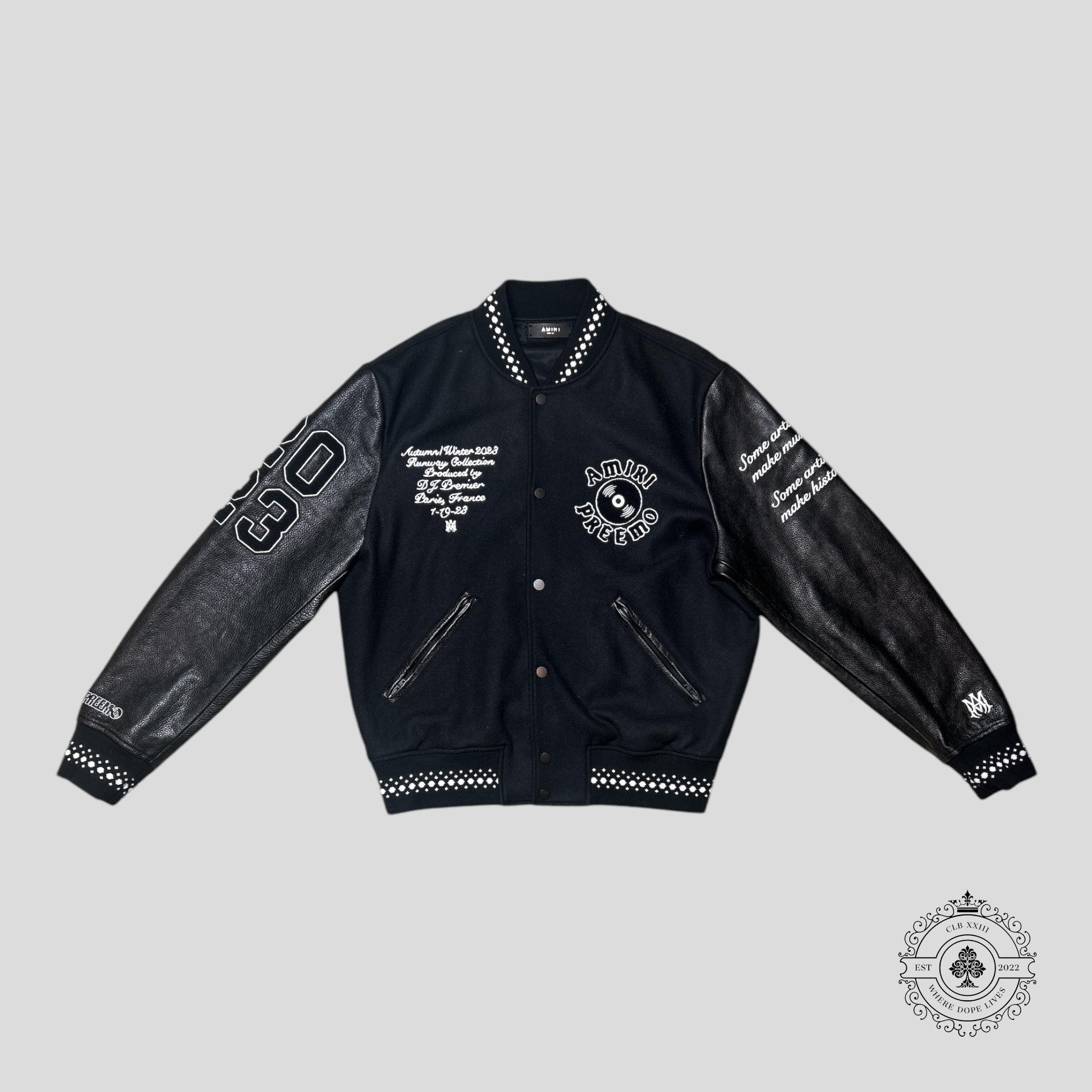 Blouson teddy Amiri X DJ Premier noir