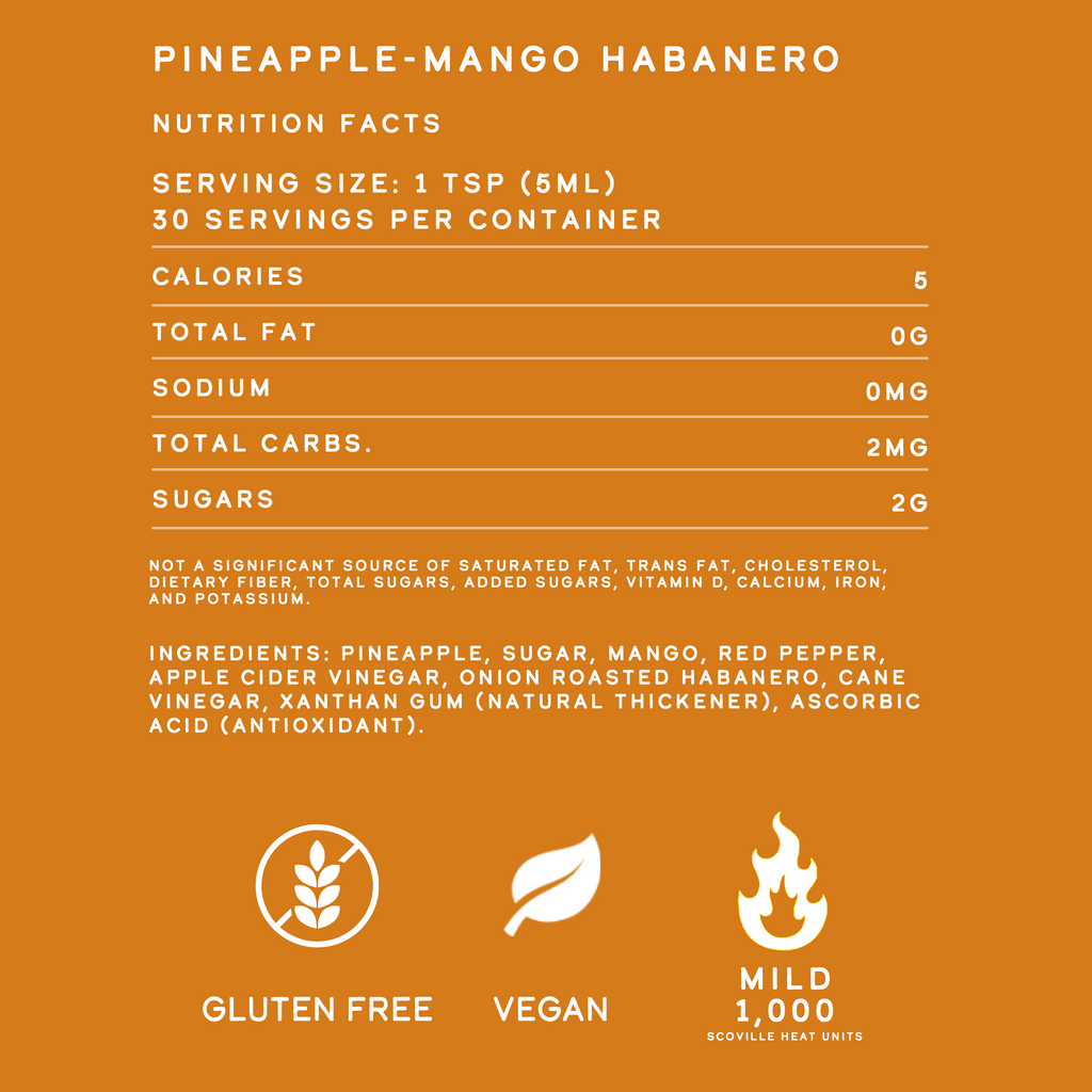 Sauce piquante ananas, mangue et habanero