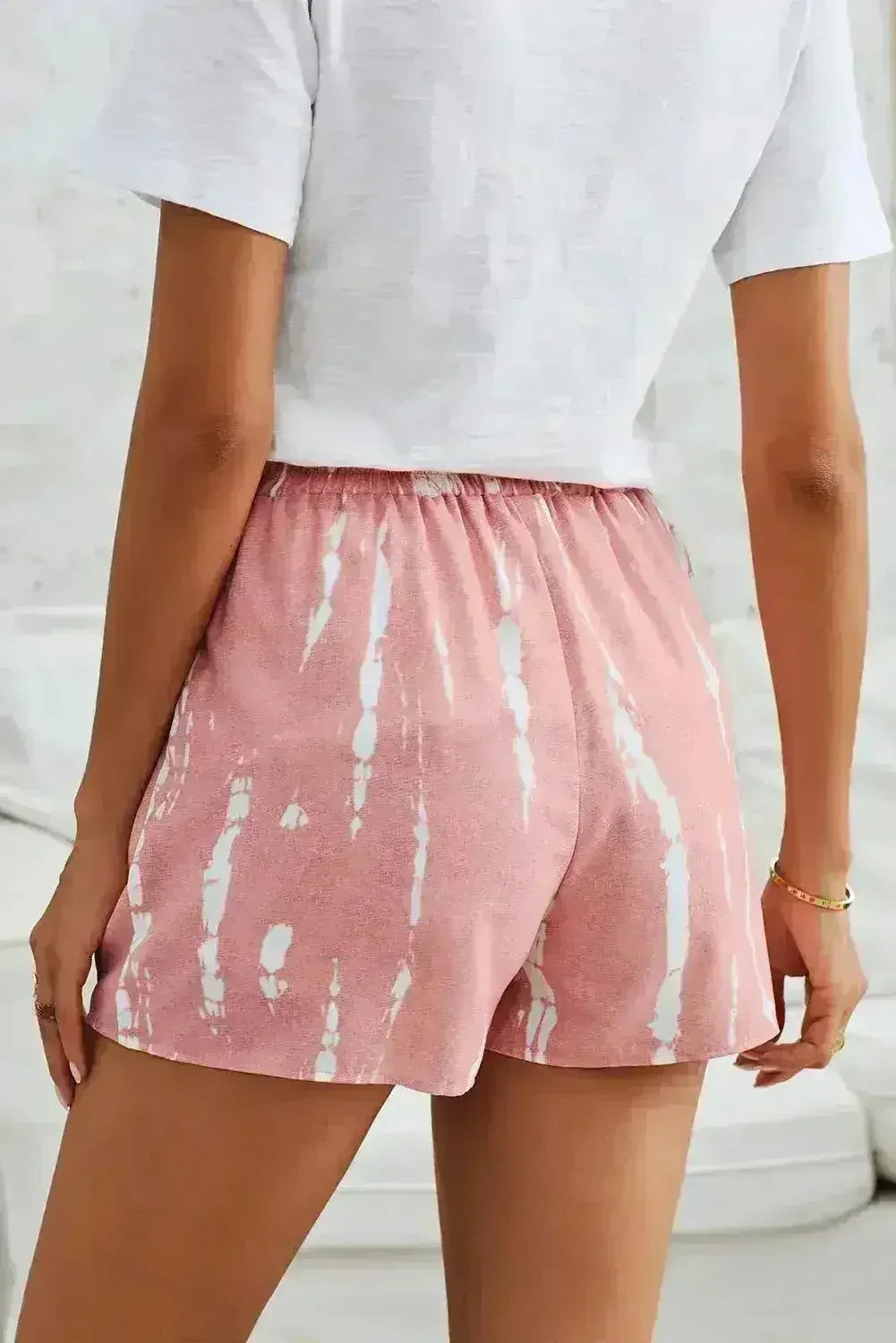 Shorts à cordon tie-dye | Short d'été bohème chic | Polyester
