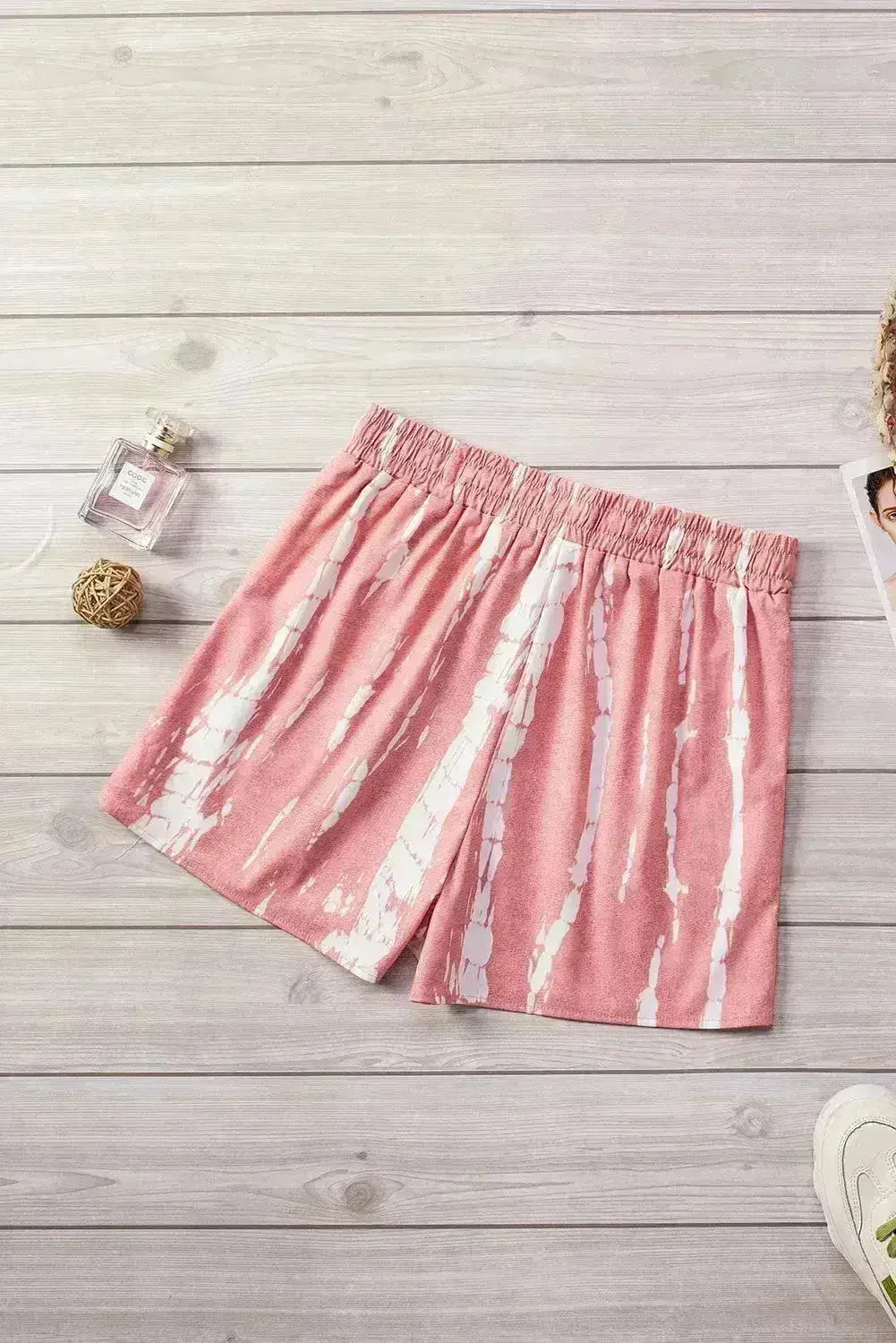 Shorts à cordon tie-dye | Short d'été bohème chic | Polyester