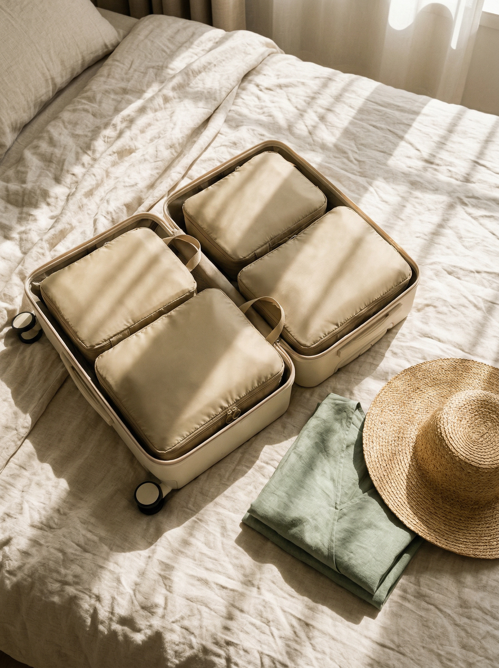 Organisateurs de valise compressibles portables