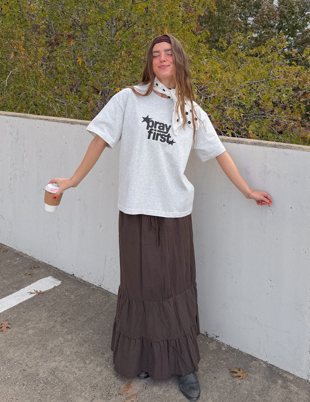 T-shirt lourd Pray First
