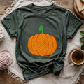 T-shirt citrouille en point envers