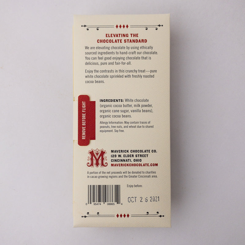Chocolat blanc aux éclats de cacao