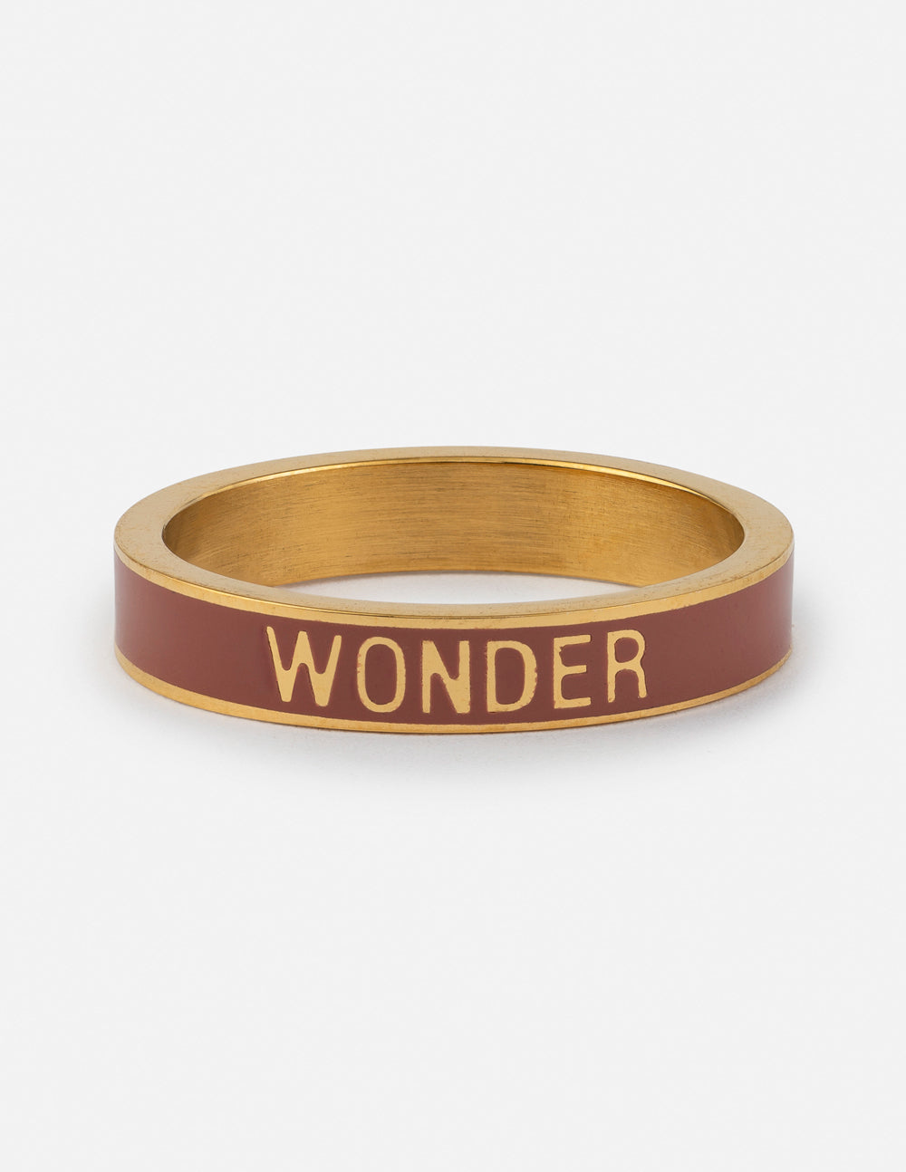 Bague merveilleuse en émail mauve