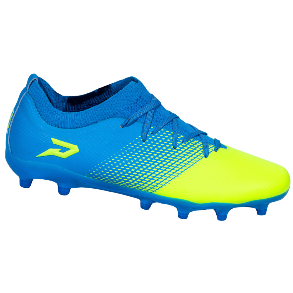 Chaussures de football américain Quantum Energy – Bleu Columbia et Vert Fluo