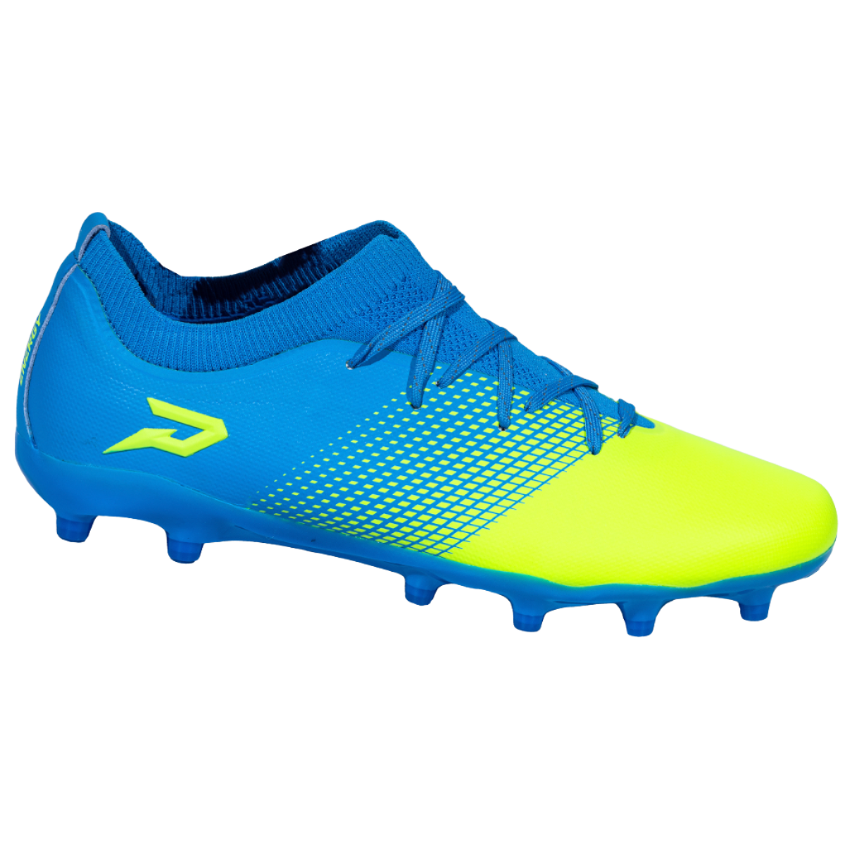 Chaussures de football américain Quantum Energy – Bleu Columbia et Vert Fluo