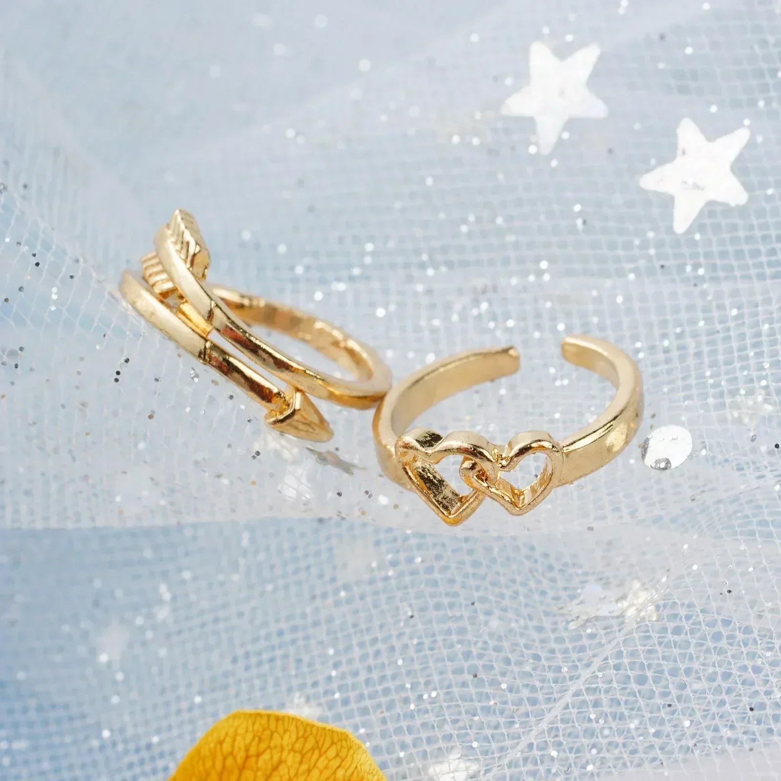 12 Bagues d'orteil ajustables pour femmes et filles, ensemble simple pour la plage, ouvert, bijoux mignons cœur, plume, été, pieds