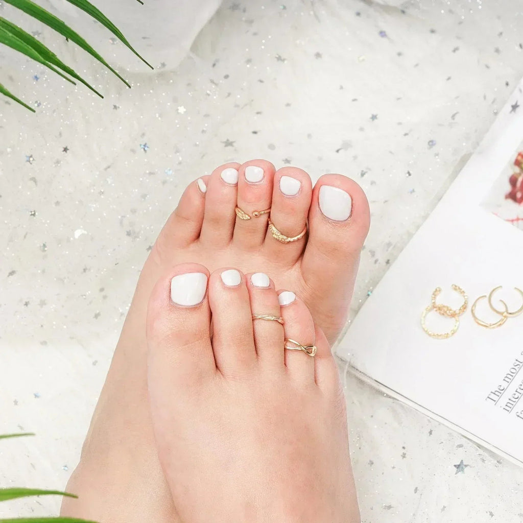 12 Bagues d'orteil ajustables pour femmes et filles, ensemble simple pour la plage, ouvert, bijoux mignons cœur, plume, été, pieds