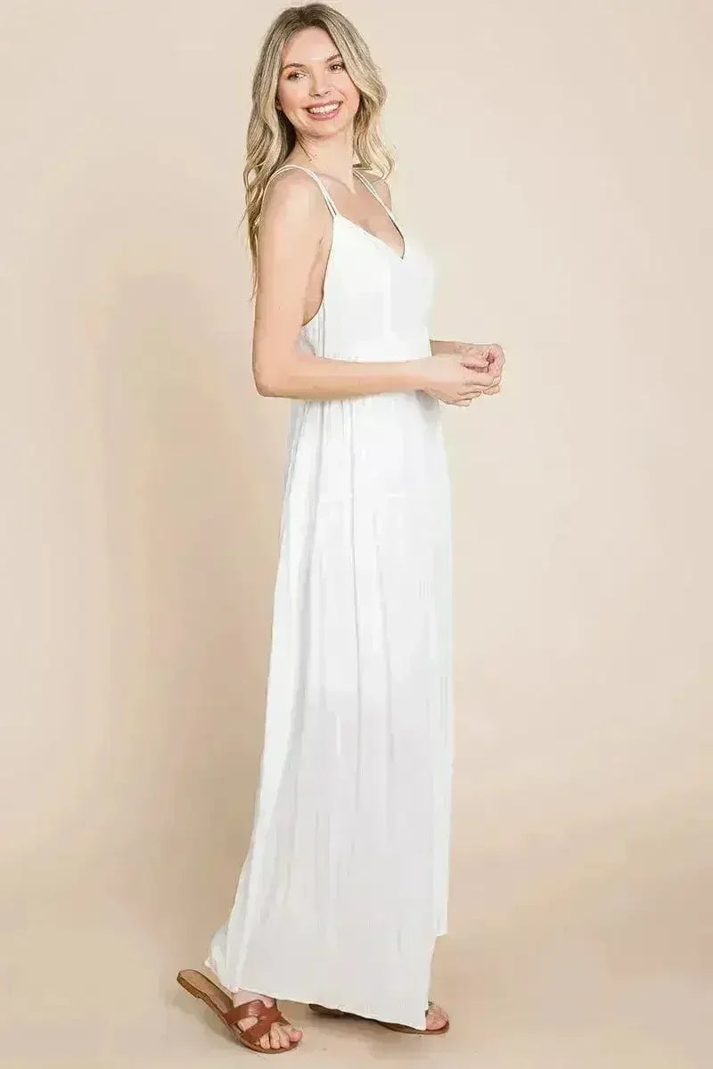 Robe longue de demoiselle d'honneur de plage avec dos croisé