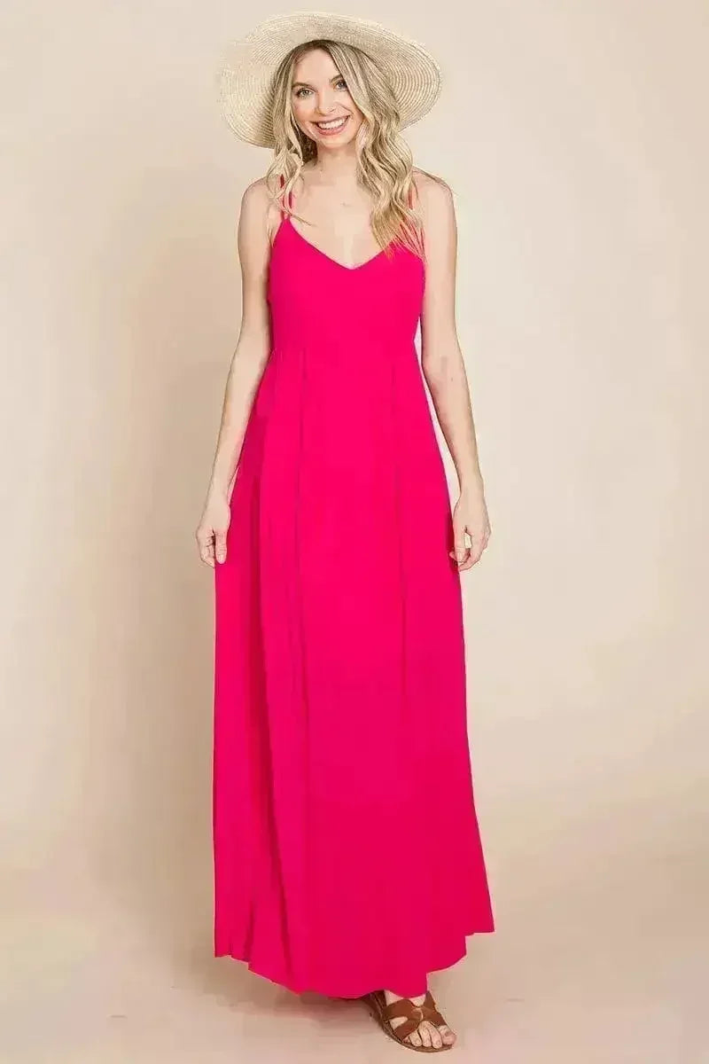 Robe longue de demoiselle d'honneur de plage avec dos croisé