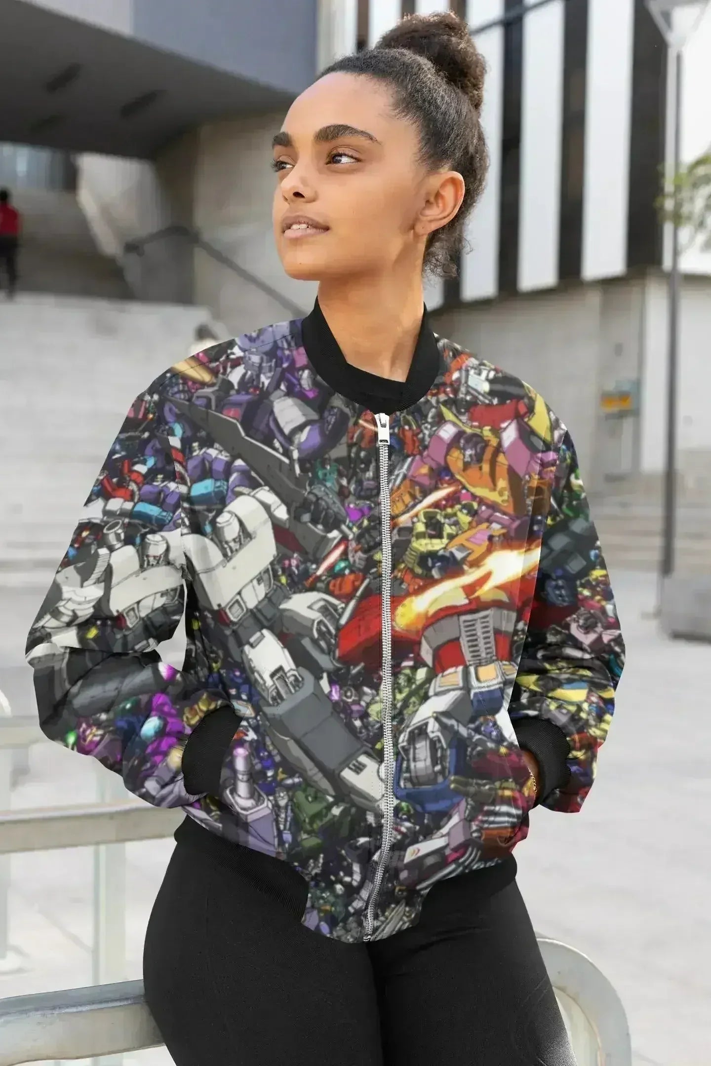 Veste aviateur femme Adventure Abstrait