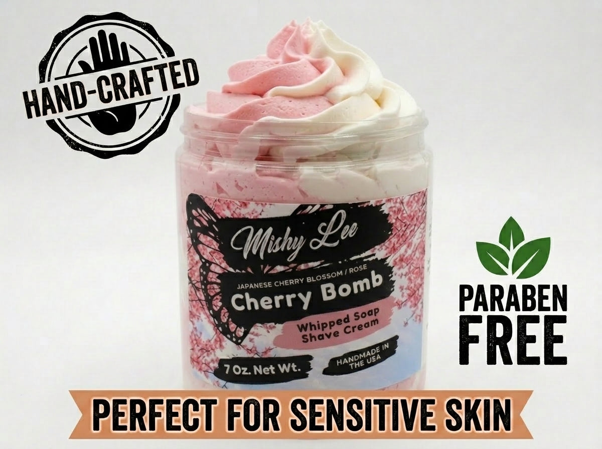 Crème fouettée et crème à raser Cherry Bomb