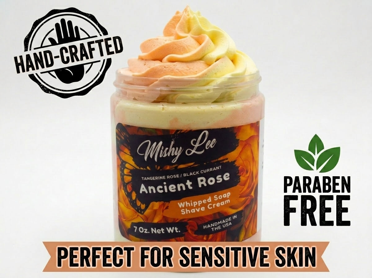 Crème fouettée et crème à raser Ancienne Rose