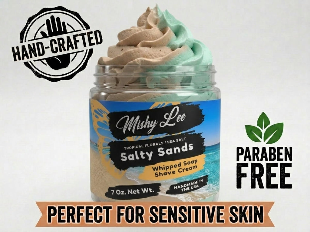 Crème fouettée et crème à raser Salty Sands