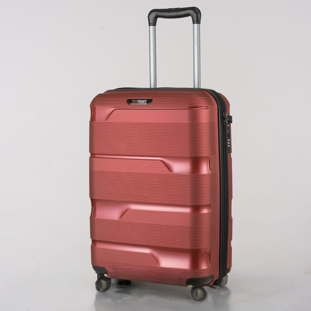 Bagage à roulettes rigide de 20 pouces rouge