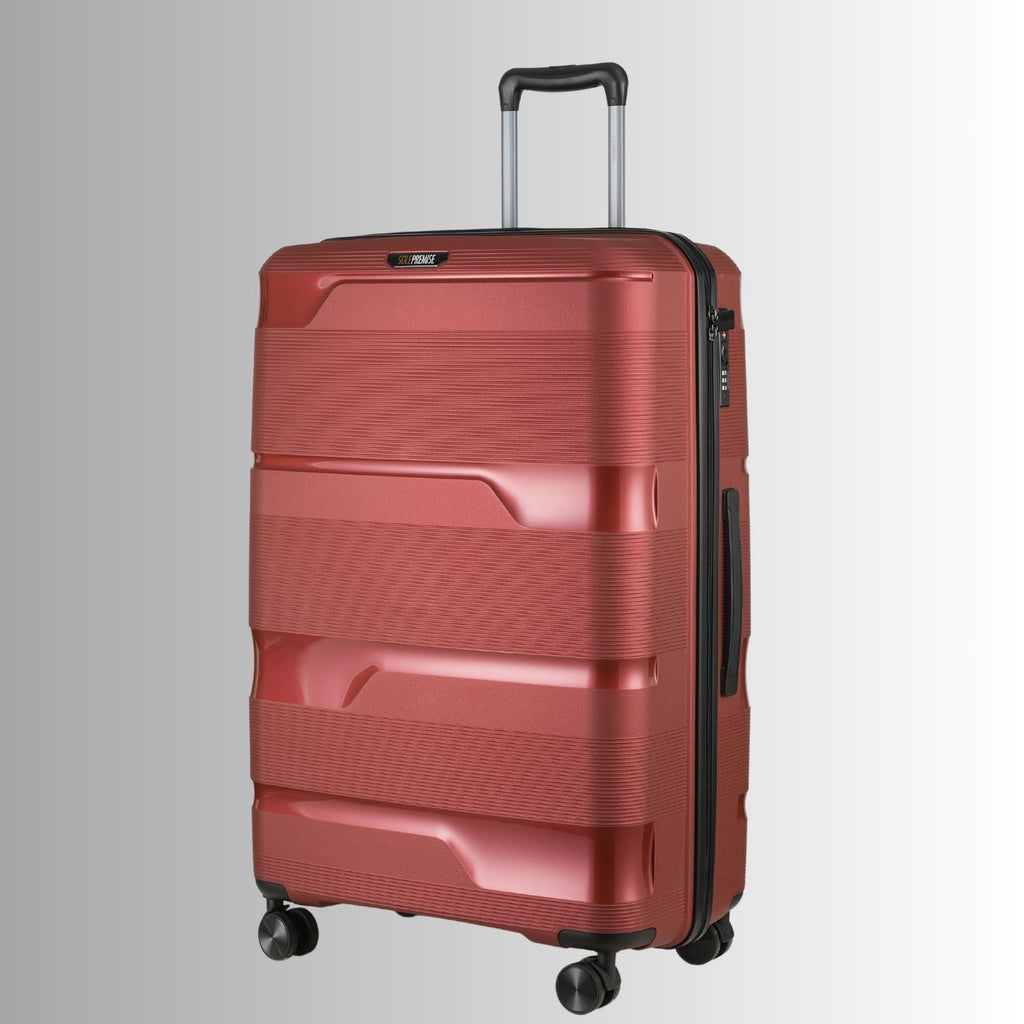 Ensemble de valises rigides à roulettes rouges (28 po, 24 po et 20 po)