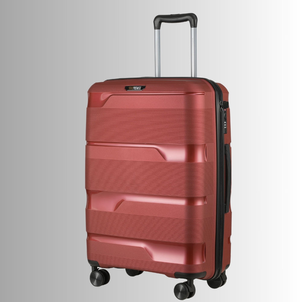 Ensemble de valises rigides à roulettes rouges (28 po, 24 po et 20 po)