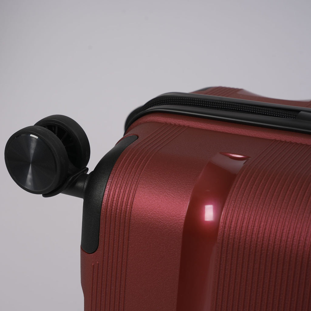 Ensemble de valises rigides à roulettes rouges (28 po, 24 po et 20 po)