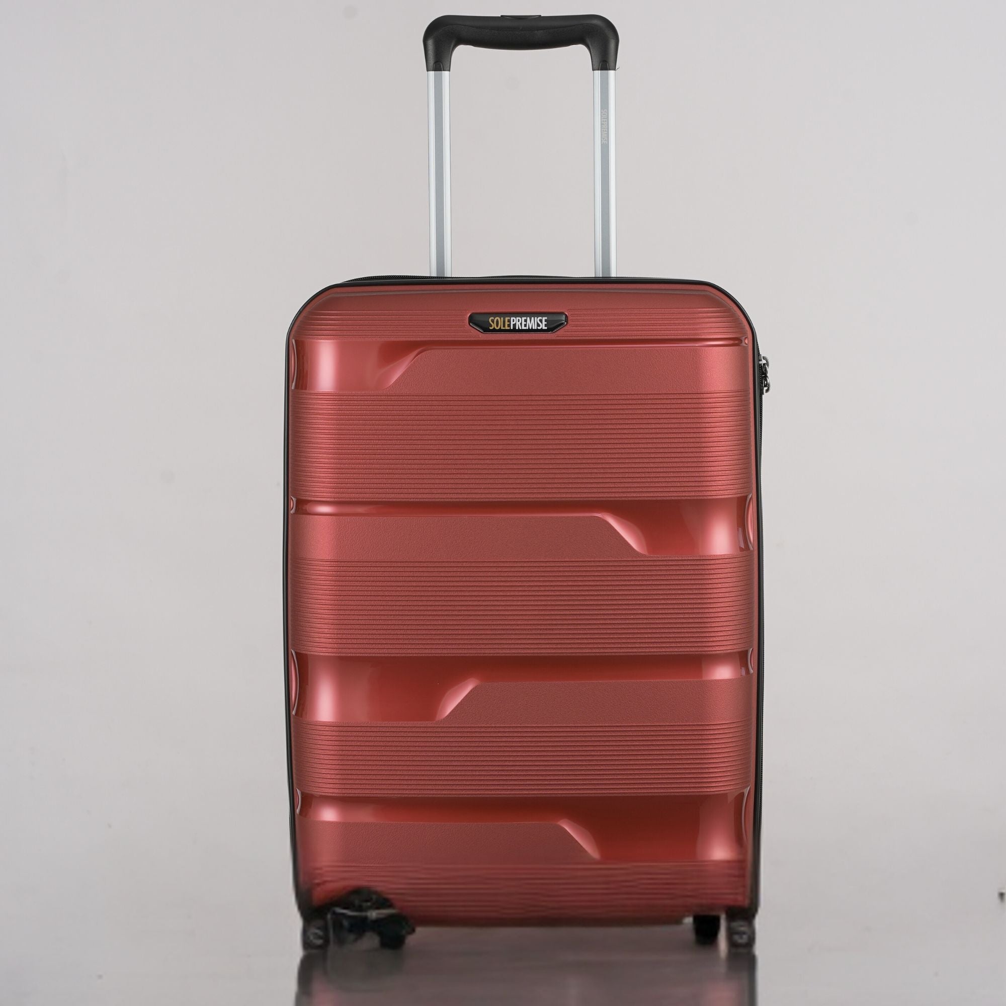 Bagage à roulettes rigide de 20 pouces rouge