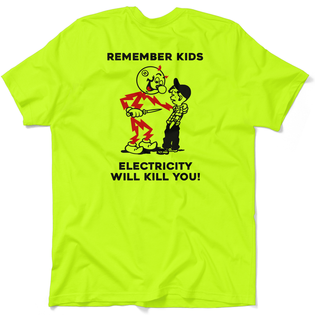 N'oubliez pas les enfants - T-shirt jaune fluo