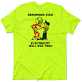 N'oubliez pas les enfants - T-shirt jaune fluo