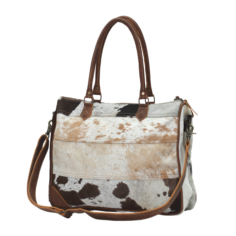 Sacoche pour ordinateur portable en cuir poilu