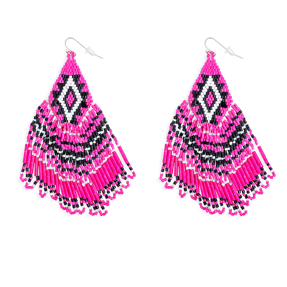 Boucles d'oreilles Streaming Light couleur Magenta
