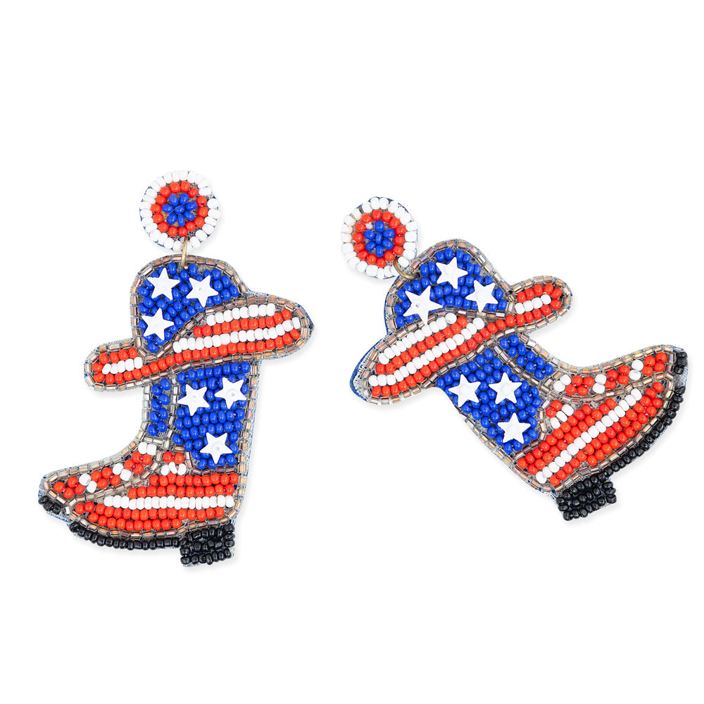 Boucles d'oreilles perlées Texas Spirit