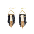 Boucles d'oreilles perlées Horizon Sight en ébène