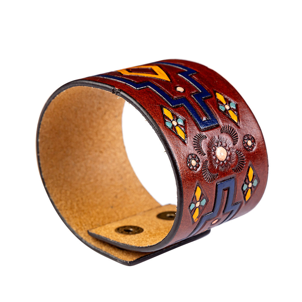 Bracelet Bijuo en cuir véritable ciselé à la main