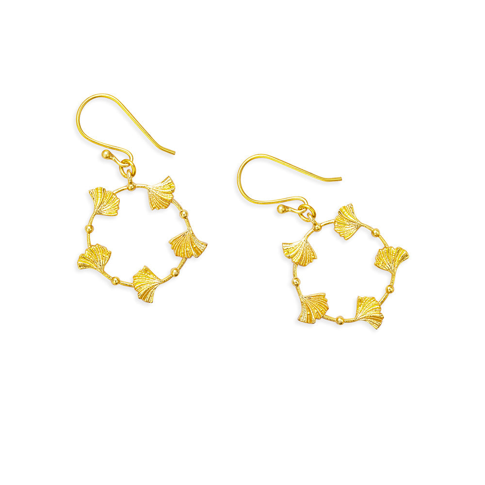 Boucles d'oreilles Cœur dansant en or