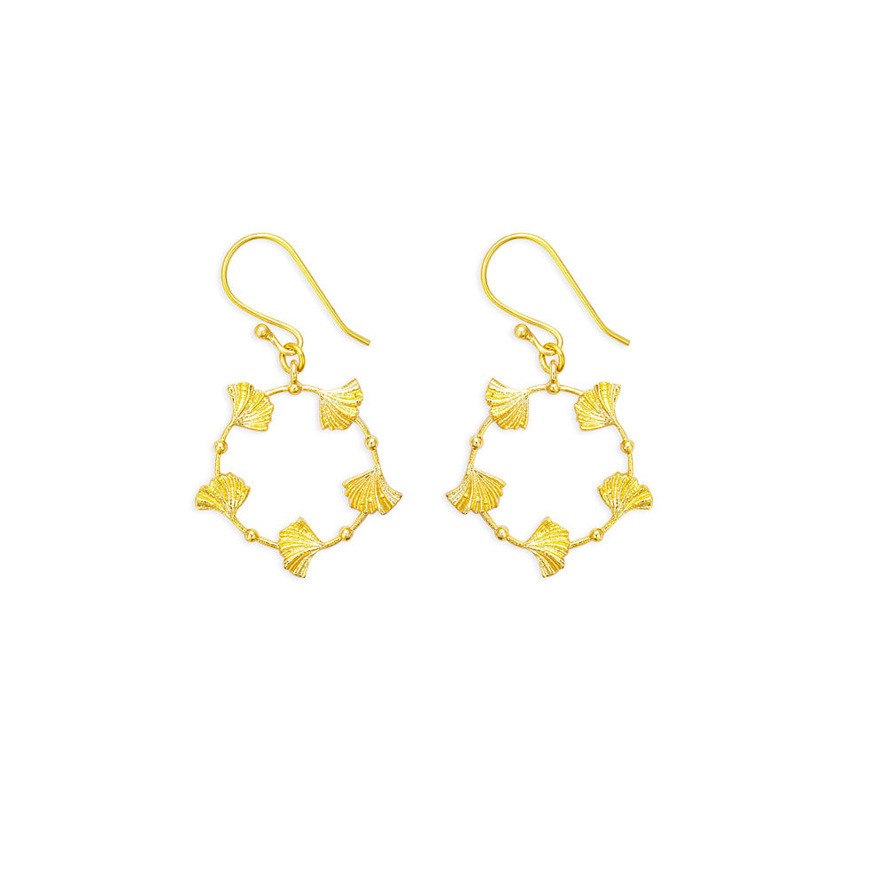 Boucles d'oreilles Cœur dansant en or