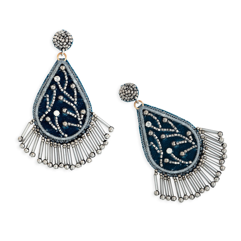Boucles d'oreilles perlées Hommage Art déco