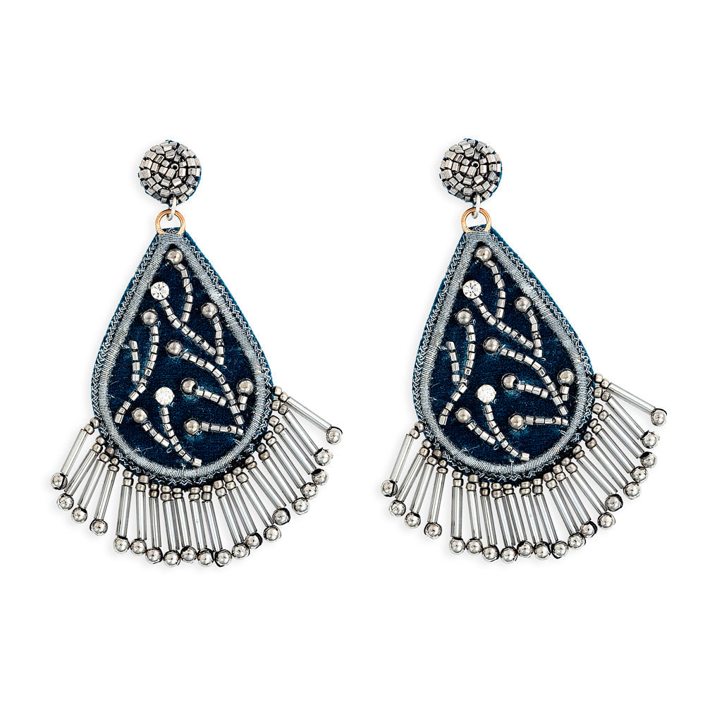 Boucles d'oreilles perlées Hommage Art déco