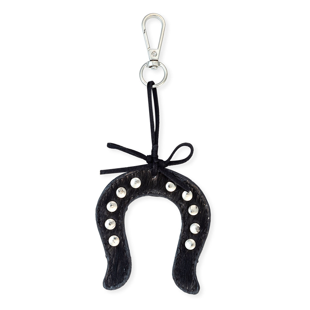 Porte-bonheur fer à cheval noir