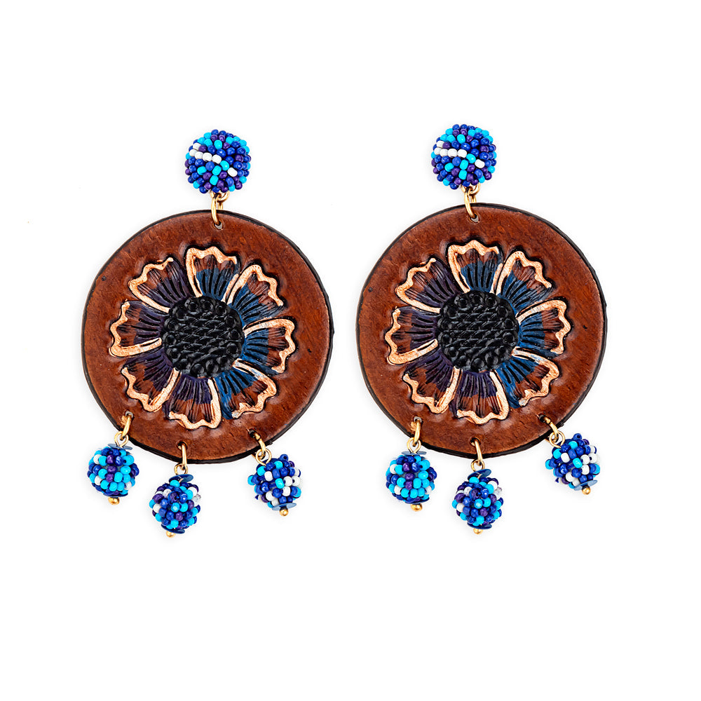Boucles d'oreilles Bonnet bleu