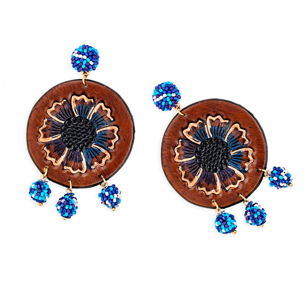 Boucles d'oreilles Bonnet bleu