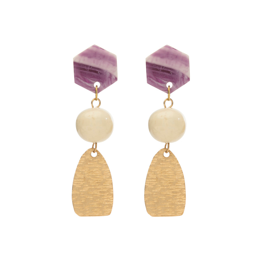Boucles d'oreilles Vent d'Améthyste