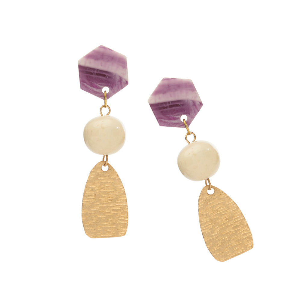 Boucles d'oreilles Vent d'Améthyste