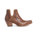 Bottines Dakota Charm ciselées à la main, couleur caramel