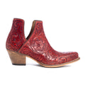 Bottines à talon Western Moxie ciselées écarlates
