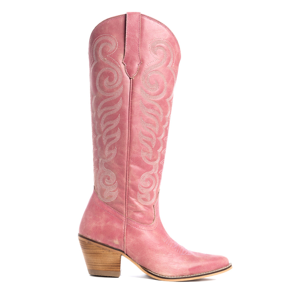 Bottes en cuir Nalejandra Rose