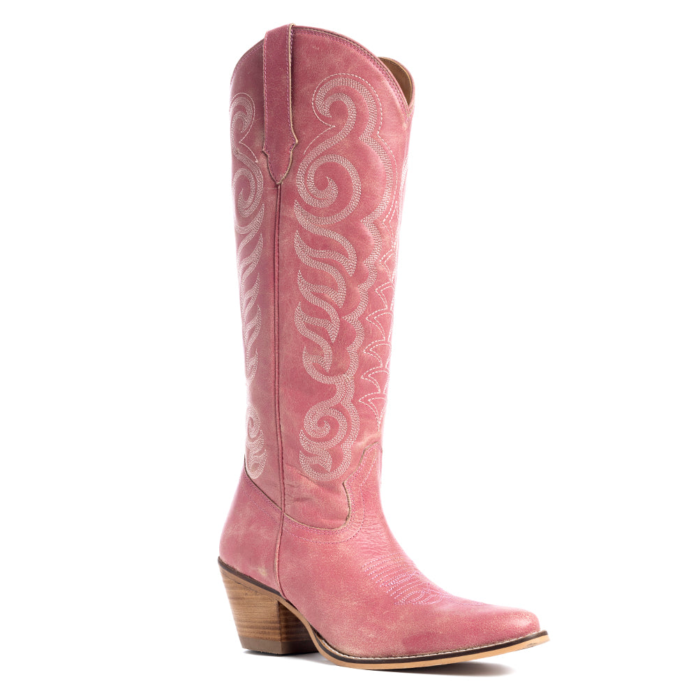 Bottes en cuir Nalejandra Rose